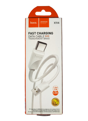 Кабель Hoco X114 Type-C White (100см)